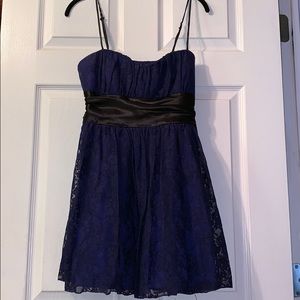 Blue and Black Junior Dress